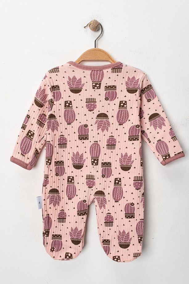 Ensemble de 3 combinaisons pour fille – Nouveau-né 3-6-9 mois – Motif cactus et fleurs – Tenue pour nouveau-né - Image 3