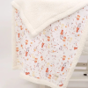 Couverture Bébé Réversible en Sherpa et Coton Motif Renard