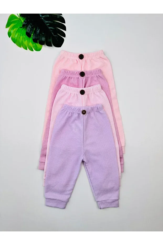 Ensemble de 4 Pantalons pour Nouveau-né Doux et Tendance