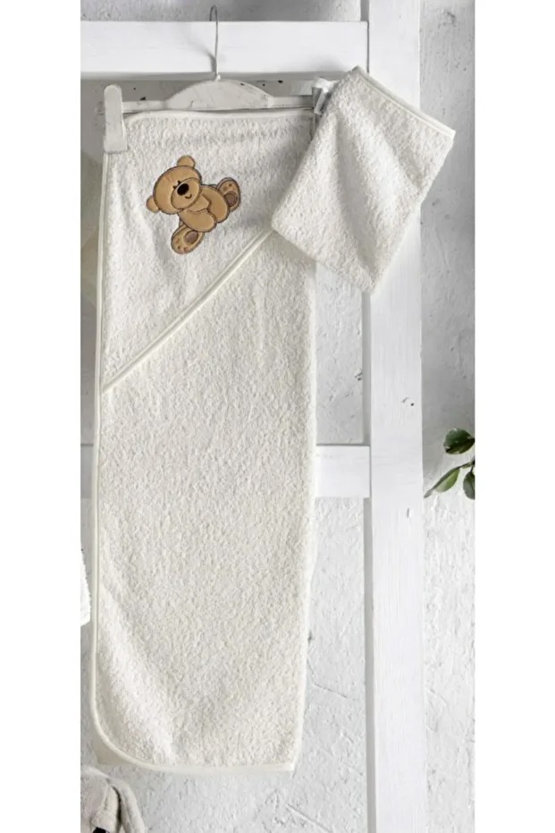 Ensemble de Serviette de Bain et Gant de Toilette Doux pour Bébé - Image 2