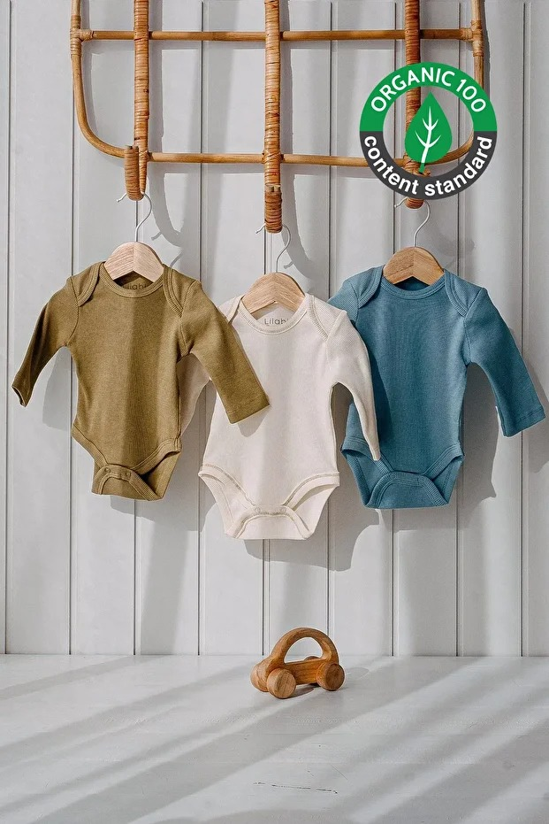 Lot de 3 bodys Bébé en Coton Bio Certifié