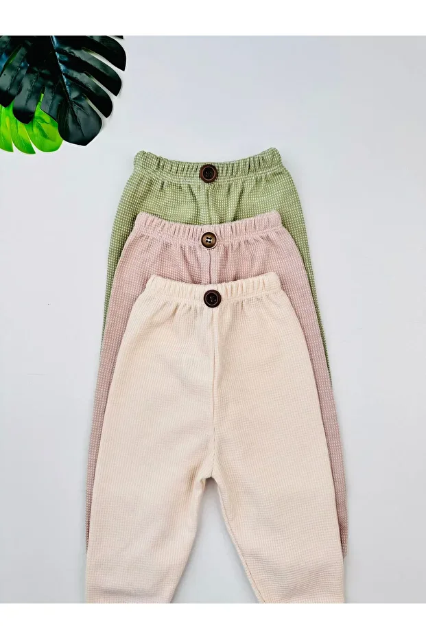Ensemble de 3 Pantalons pour Nouveau-né Doux et Tendance - Image 8